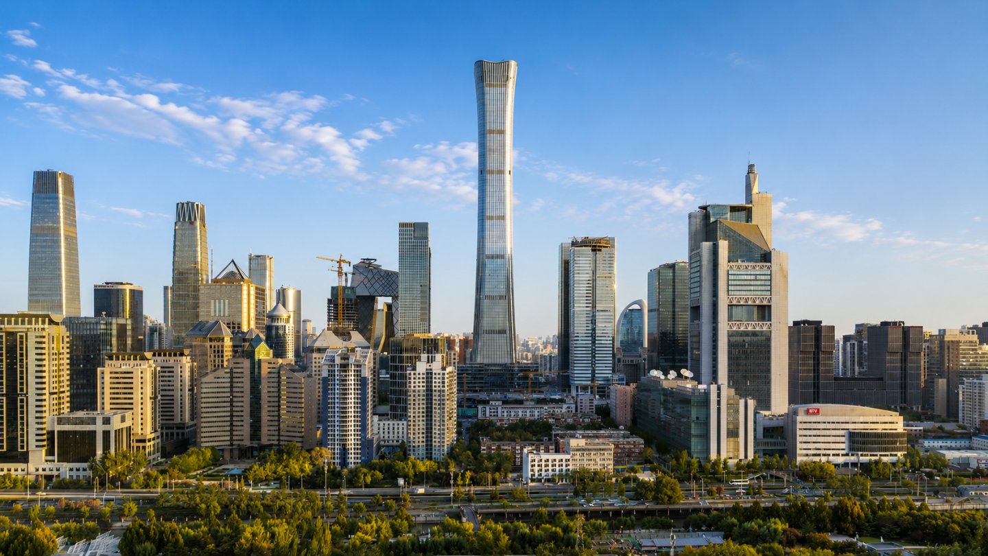 El skyline de Pekín con la CITIC Tower dominando.