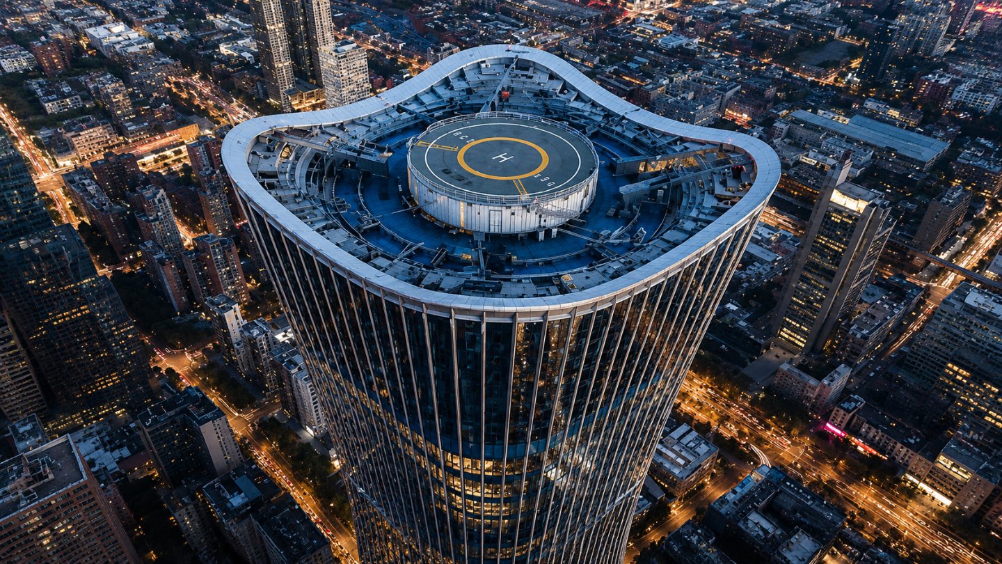 El helipuerto en la azotea de la CITIC Tower - RDM