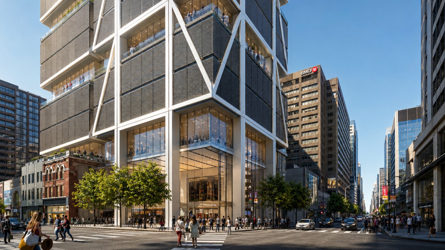 Render de la planta baja de One Bloor West Toronto - RDM