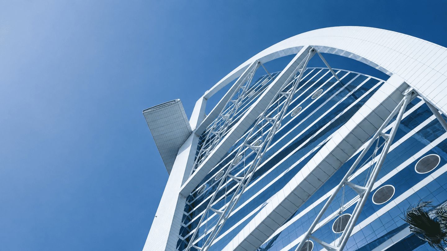 Detalle de la fachada acristalada del Burj Al Arab - RDM
