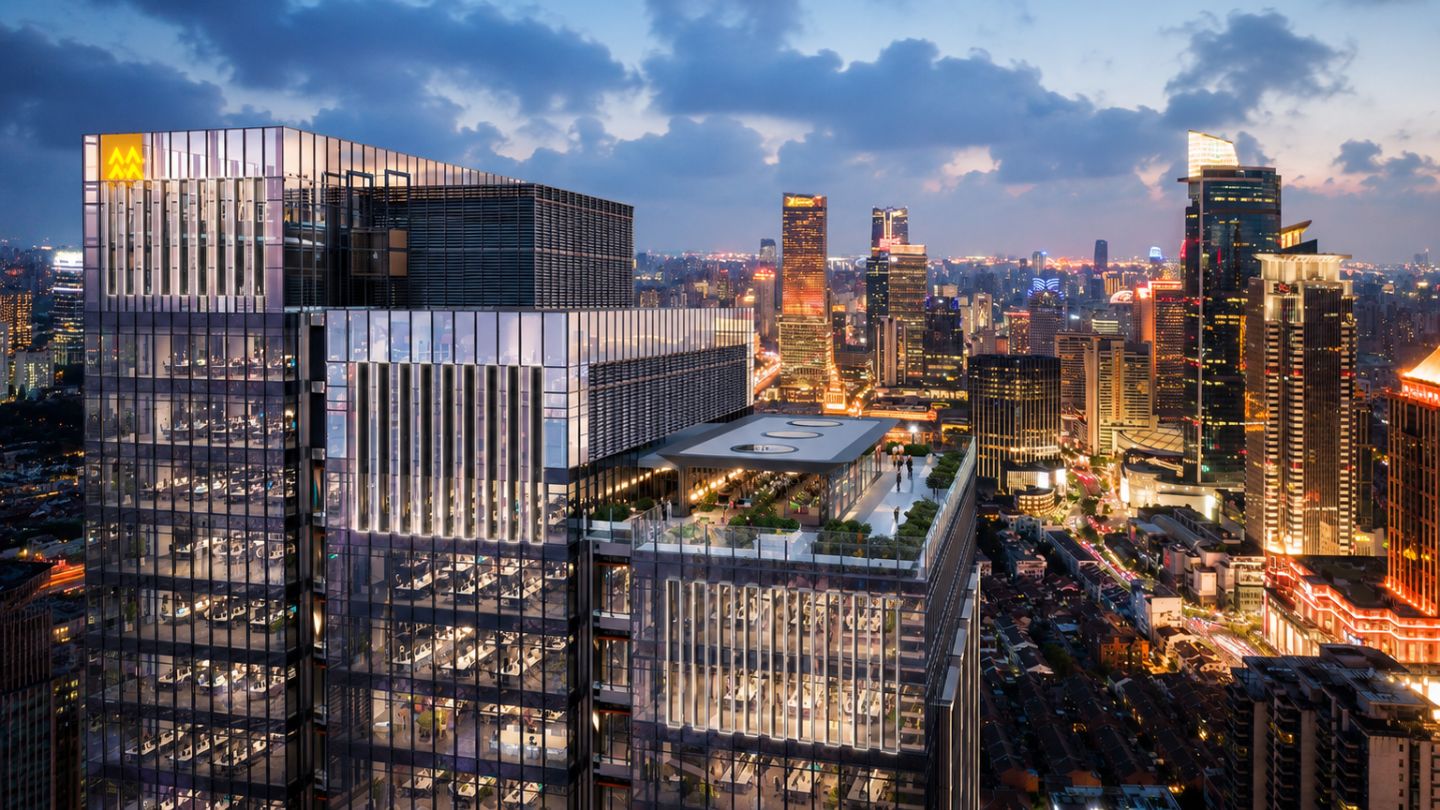 Termina la construcción de One Shanghai, un rascacielos con estructura fragmentada inspirado en los callejones de China 7 El One Shanghai terminó su construcción en verano de 2026 - RDM
