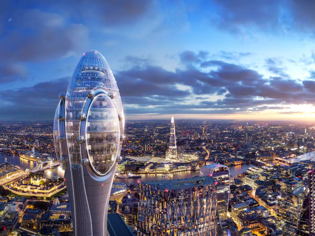 El sueño truncado del Tulip London, el rascacielos de 305 metros que quedó atrapado entre disputas políticas y legales
